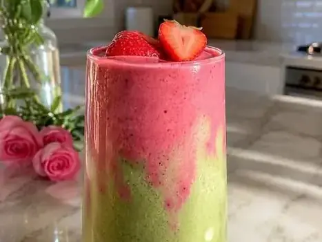 Matcha com morango